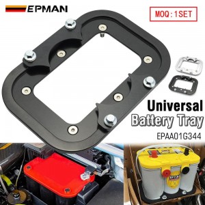 EPMAN CNC Billet Aluminum Battery Tray for Optima Batteries | Direct OEM Plastic Tray Replacement | Group 34 Series Compatible | Corrosion Resistant for Off-Road UTV Marine EPAA01G344