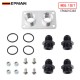 EPMAN Billet Aluminum Firewall Pass Through Kit Dual Channel Includes 4x -12AN Hose Barb Fittings EPAA01G348