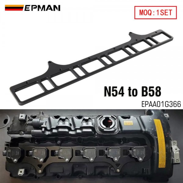 EPMAN N54 to B58 Billet Aluminum Ignition Coil Adapter Bracket Upgrade For BMW N54 Twin Turbo Coil Conversion EPAA01G366
