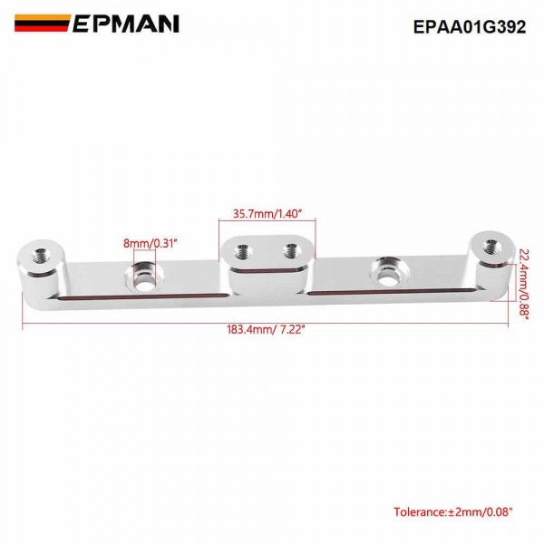 EPMAN Billet Aluminum IGN1A Smart Coil Bracket for Honda B16/K20/K24, Nissan SR20 & Mazda RX7 - Single Mount, Holds 4 Coils EPAA01G392