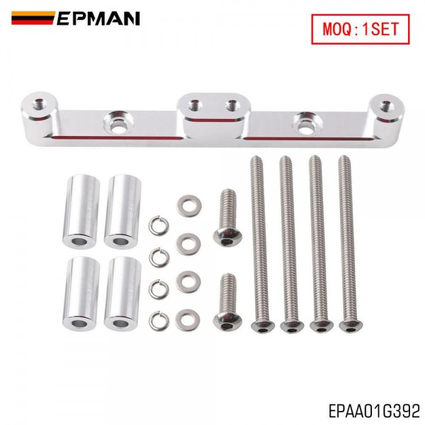 EPMAN Billet Aluminum IGN1A Smart Coil Bracket for Honda B16/K20/K24, Nissan SR20 & Mazda RX7 - Single Mount, Holds 4 Coils EPAA01G392