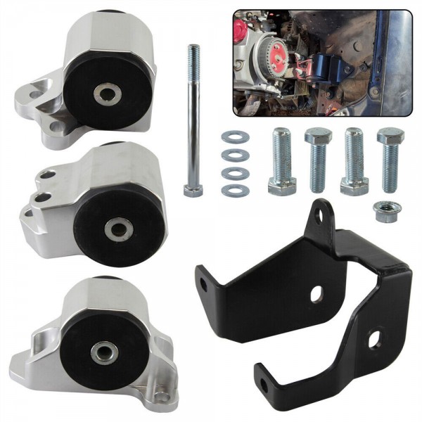 EPMAN Swap Solid Engine Motor Mount Kit for Honda Civic EK B16 B18 B20 96-00  3 Bolt-On Aluminum EPAA12G06