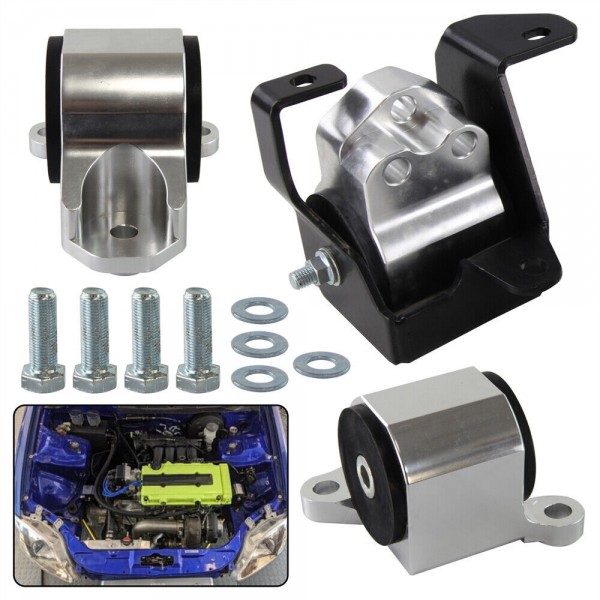 EPMAN Swap Solid Engine Motor Mount Kit for Honda Civic EK B16 B18 B20 96-00  3 Bolt-On Aluminum EPAA12G06