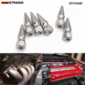 EPMAN 6PCS/Bag Spiked Valve Cover Chrome Spikes Bolt M8X1.25 Engine Bay Dress Up Washer Kit for Compatible Engine Exhaust ECT EPCGQ92