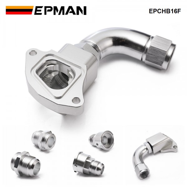 EPMAN Aluminum Upper Coolant Housing With Filler Neck 16AN Fitting For Honda Civic EG EK B16/B18C5S (Type R) Engine EPCHB16F