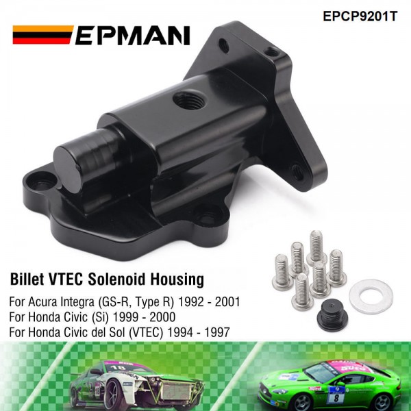 EPMAN Billet VTEC Solenoid Housing Aluminum For Honda Civic Acura B Series Si EG EK Hatch B16A B16B B18C EPCP9201T EPMAN Billet VTEC Solenoid Housing Aluminum For Honda Civic Acura B Series Si EG EK Hatch B16A B16B B18C EPCP9201T