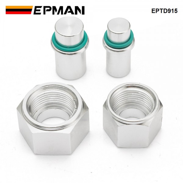 EPMAN AC Block Off Kit Aluminum CNC Plugs For Chrysler Town and Country, Dodge Caravan 2004-2011 Rear Air EPTD915