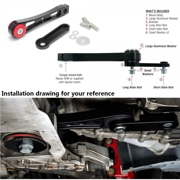 TANSKY - Engine Mount Kit For VW Red Dog Bone Street Golf/GTI/Rabbit MK5 2.0 TS 2006-2009 TK-SEEM002 TANSKY - Engine Mount Kit For VW Red Dog Bone Street Golf/GTI/Rabbit MK5 2.0 TS 2006-2009 TK-SEEM002