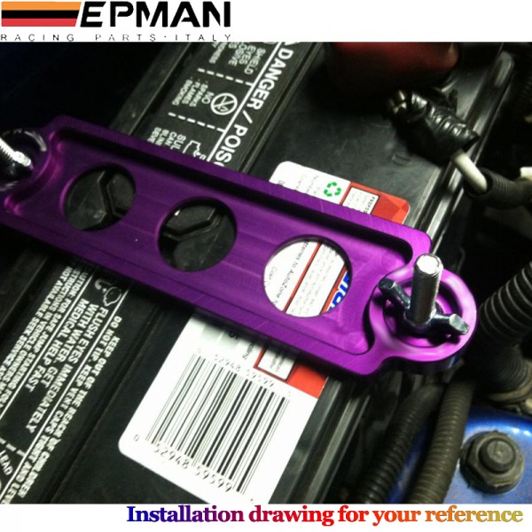 EPMAN Racing Battery Tie Down For Password JDM for Honda Civic/CRX 88-00 Integra S2000 EP-DPJ001D