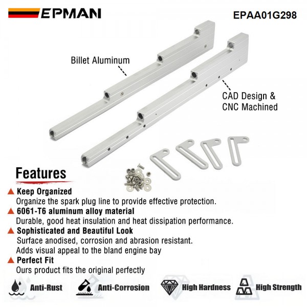 EPMAN Spark Plug Wire Looms Holders Fits Chevrolet V8 Engines SBC BBC SBF 302 350 454 EPAA01G298