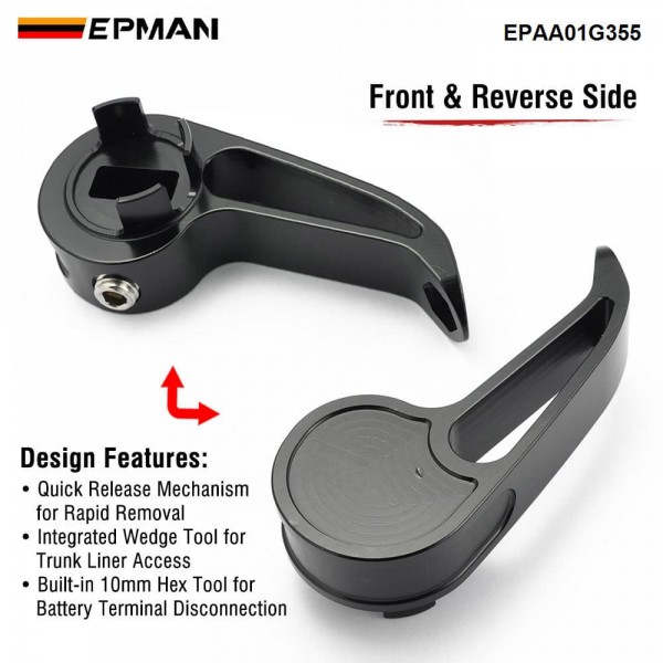 EPMAN Quick Release Hood Latch Kit Billet Aluminum For BMW G-Series G80 G82 G87 M3 M4 M2 3 Series 4 Series Supra EPAA01G355