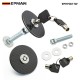 (BLACK Carbon Fiber )Flush Mount Hood Lock w/ Key Variable Mount EPHP001TW