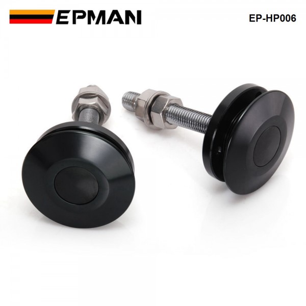 EPMAN Quick-Latch 2.5" Low Profile Push Button Hood Pins Fastener - Billet - Satin - Each EP-HP006