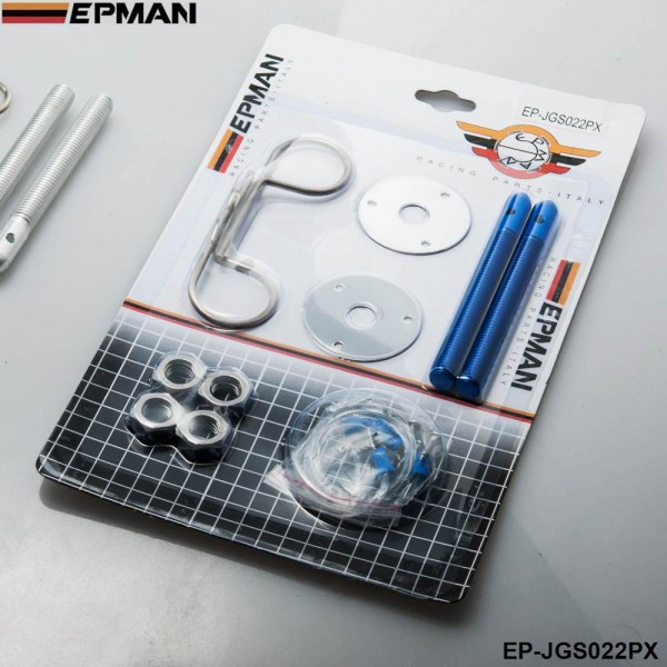 EPMAN Universal Racing Sport Hair Pin Car Styling Hood Pin Locking Kit With Lanyard EP-JGS022PX EPMAN Universal Racing Sport Hair Pin Car Styling Hood Pin Locking Kit With Lanyard EP-JGS022PX