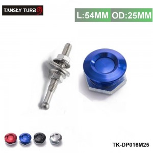 TANSKY  1" Universal Aluminum Quick Latch Push Button Billet Hood Pins Lock Clip For VW Golf  TK-DP016M25