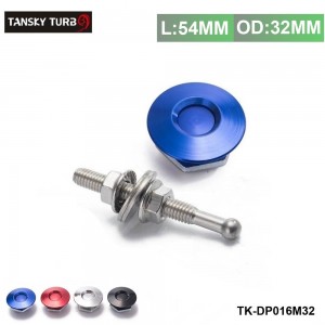 TANSKY 1.25" Universal JDM Style Push Button Billet Hood Pins Lock Clip Kit Car Quick Pins For BMW ect TK-DP016M32