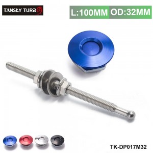 TANSKY -1.25" Universal Aluminum Push Button Billet Hood Pins Lock Clip Kit Car Quick Latch TK-DP017M32