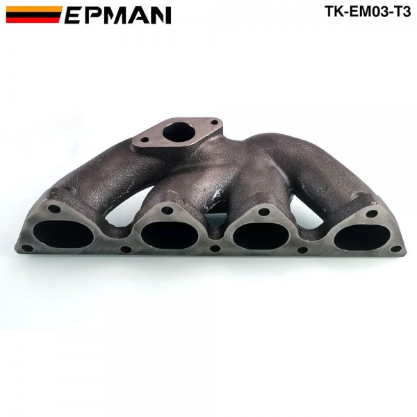 EPMAN Cast Iron Turbo Exhaust Manifold with T3 Turbo Flange & 38mm Wastegate Flange For Acura Integra Honda B16 B18 B-Series Civic 92-00 CRX TK-EM03-T3 EPMAN Cast Iron Turbo Exhaust Manifold with T3 Turbo Flange & 38mm Wastegate Flange For Acura Integra Honda B16 B18 B-Series Civic 92-00 CRX TK-EM03-T3