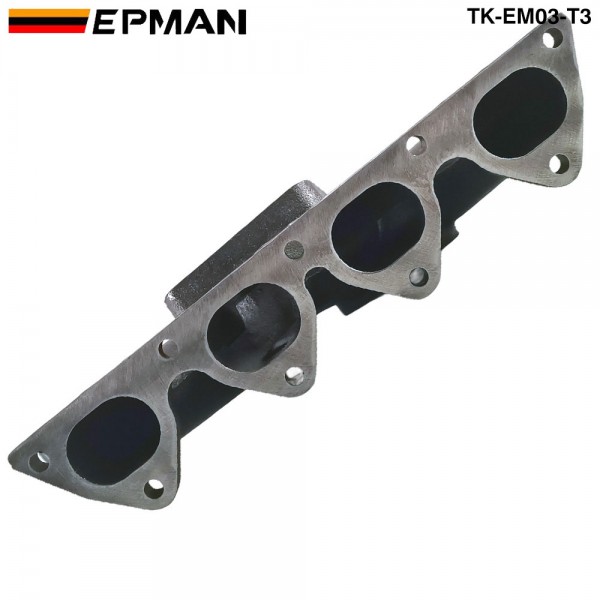 EPMAN Cast Iron Turbo Exhaust Manifold with T3 Turbo Flange & 38mm Wastegate Flange For Acura Integra Honda B16 B18 B-Series Civic 92-00 CRX TK-EM03-T3 EPMAN Cast Iron Turbo Exhaust Manifold with T3 Turbo Flange & 38mm Wastegate Flange For Acura Integra Honda B16 B18 B-Series Civic 92-00 CRX TK-EM03-T3