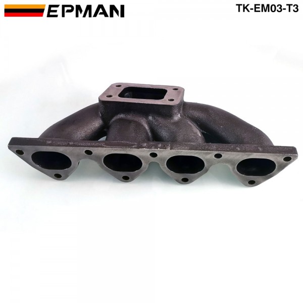 EPMAN Cast Iron Turbo Exhaust Manifold with T3 Turbo Flange & 38mm Wastegate Flange For Acura Integra Honda B16 B18 B-Series Civic 92-00 CRX TK-EM03-T3 EPMAN Cast Iron Turbo Exhaust Manifold with T3 Turbo Flange & 38mm Wastegate Flange For Acura Integra Honda B16 B18 B-Series Civic 92-00 CRX TK-EM03-T3