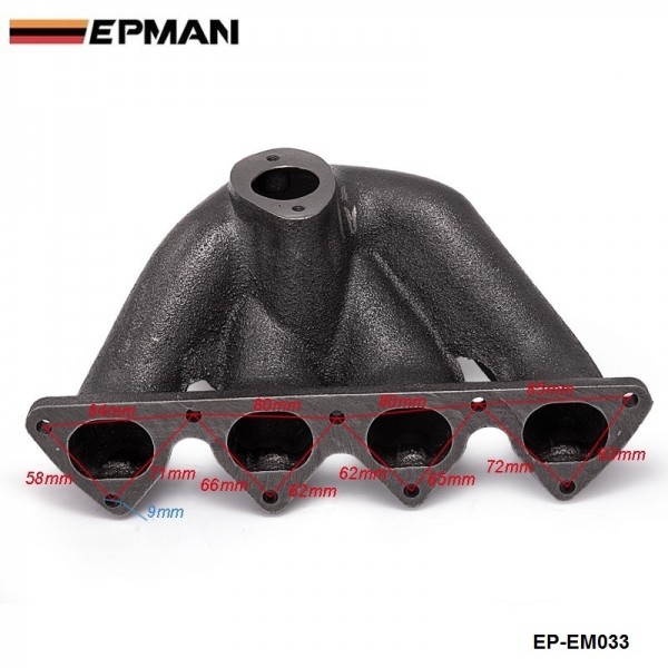 EPMAN Top Mount T3 Turbo Manifold Exhaust Header For B-Series 88-00 Civic 94-01 Integra TK-EM033 EPMAN Top Mount T3 Turbo Manifold Exhaust Header For B-Series 88-00 Civic 94-01 Integra TK-EM033