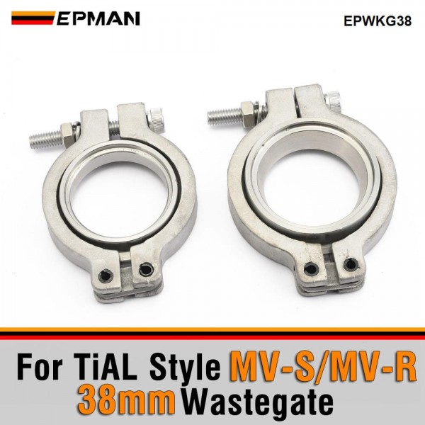 EPMAN 38mm TiAL Style V-Band Clamp and Flange Kit Fit For EPMAN MV-R MV-S Turbo Exhaust Systems 38mm Wastegate EPWKG38