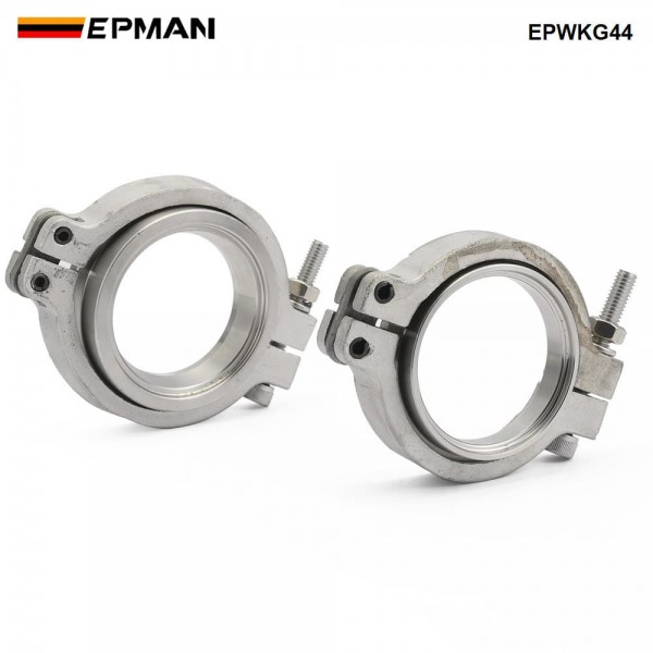EPMAN Universal Turbo Wastegate V Band Clamp Set 44mm Stainless Steel Exhaust Flange Kit For TiAL Style MVS/MVR External Wastegate EPWKG44