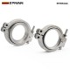 EPMAN Universal Turbo Wastegate V Band Clamp Set 44mm Stainless Steel Exhaust Flange Kit For TiAL Style MVS/MVR External Wastegate EPWKG44