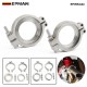 EPMAN Universal Turbo Wastegate V Band Clamp Set 44mm Stainless Steel Exhaust Flange Kit For TiAL Style MVS/MVR External Wastegate EPWKG44