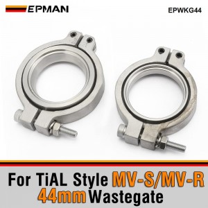 EPMAN Universal Turbo Wastegate V Band Clamp Set 44mm Stainless Steel Exhaust Flange Kit For TiAL Style MVS/MVR External Wastegate EPWKG44