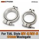 EPMAN Universal Turbo Wastegate V Band Clamp Set 44mm Stainless Steel Exhaust Flange Kit For TiAL Style MVS/MVR External Wastegate EPWKG44