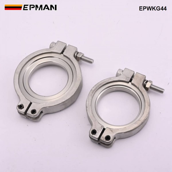 EPMAN Universal Turbo Wastegate V Band Clamp Set 44mm Stainless Steel Exhaust Flange Kit For TiAL Style MVS/MVR External Wastegate EPWKG44