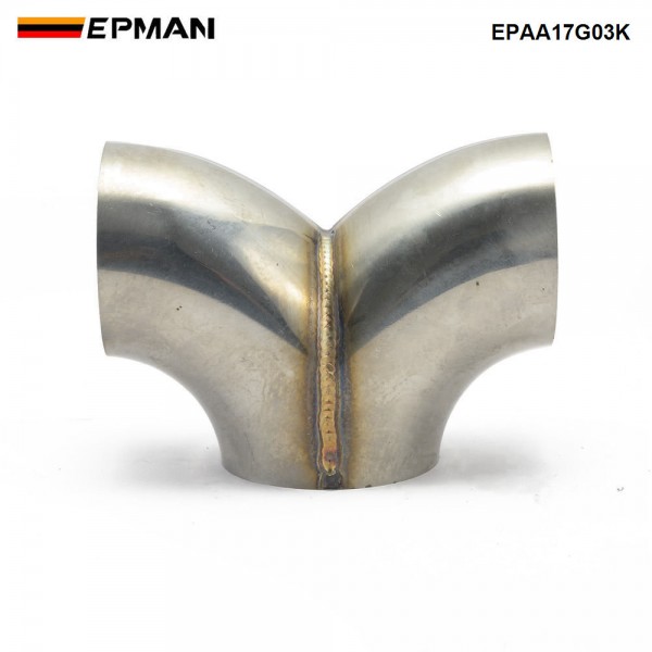 EPMAN Universal Welding Exhaust Pipe Precision T-Style Y-Pipe Structure Customizable (2"-3.5" ) Welding For racing cars, trucks, and motorcycles EPAA17G03K