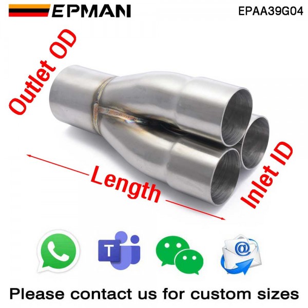 EPMAN T304 Stainless Steel 3-1 Merge Collectors (12PCS/Carton) EPAA39G04