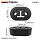 EPMAN 4PCS Universal 2 Holes Exhaust Hanger Rubber Insulator Bushing Mount EPDJ401S EPMAN 4PCS Universal 2 Holes Exhaust Hanger Rubber Insulator Bushing Mount EPDJ401S
