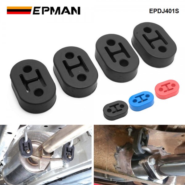 EPMAN 4PCS Universal 2 Holes Exhaust Hanger Rubber Insulator Bushing Mount EPDJ401S