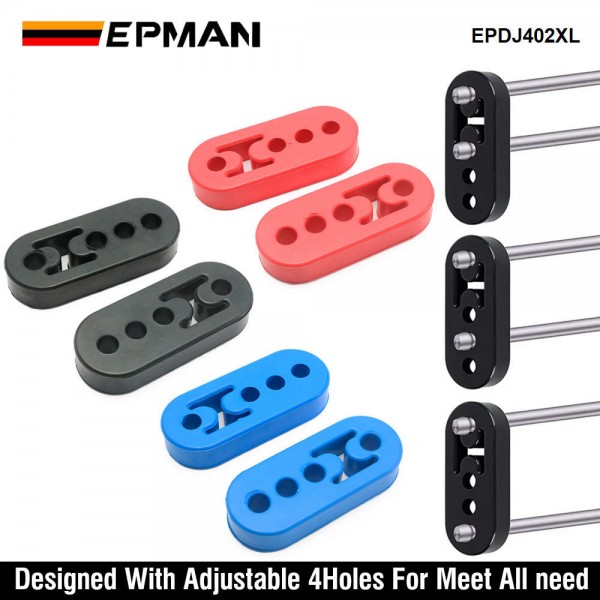 EPMAN 2PCS Universal Exhaust Hanger Rubber Insulator Bushing Mount 4 Holes EPDJ402XL