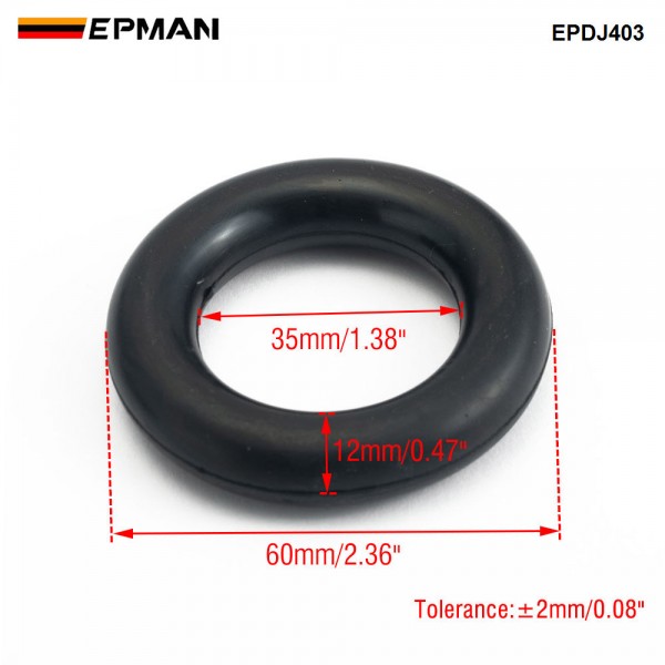 EPMAN 2PCS 60mm O Ring Car Exhaust Hanger Black Noise Reduction Long Lasting Exhaust Hanger O Ring For Vehicles EPDJ403 EPMAN 2PCS 60mm O Ring Car Exhaust Hanger Black Noise Reduction Long Lasting Exhaust Hanger O Ring For Vehicles EPDJ403