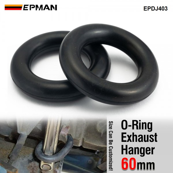 EPMAN 2PCS 60mm O Ring Car Exhaust Hanger Black Noise Reduction Long Lasting Exhaust Hanger O Ring For Vehicles EPDJ403 EPMAN 2PCS 60mm O Ring Car Exhaust Hanger Black Noise Reduction Long Lasting Exhaust Hanger O Ring For Vehicles EPDJ403