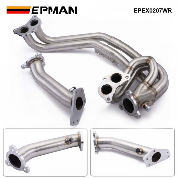 EPMAN For Subaru lmpreza WRX STI 2002-2007 2.0L 2.5L Turbo Stainless Steel Exhaust Header + Up-Pipe EPEX0207WR EPMAN For Subaru lmpreza WRX STI 2002-2007 2.0L 2.5L Turbo Stainless Steel Exhaust Header + Up-Pipe EPEX0207WR