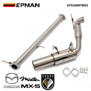 EPMAN High Quality For Mazda Miata MX-5 Eunos 89-97 1.6/1.8L Stainless Exhaust Decat, Downpipe EPEX8997MX5