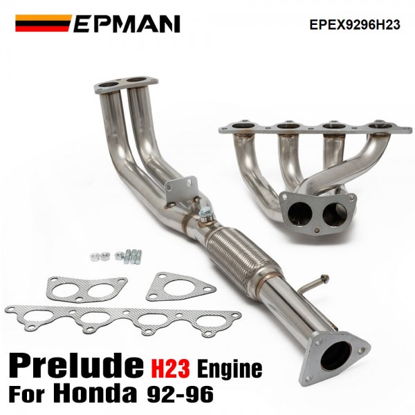 EPMAN For Honda Prelude I4 H23 VTEC 1992-1996 Stainless Steel Exhaust Header EPEX9296H23 EPMAN For Honda Prelude I4 H23 VTEC 1992-1996 Stainless Steel Exhaust Header EPEX9296H23