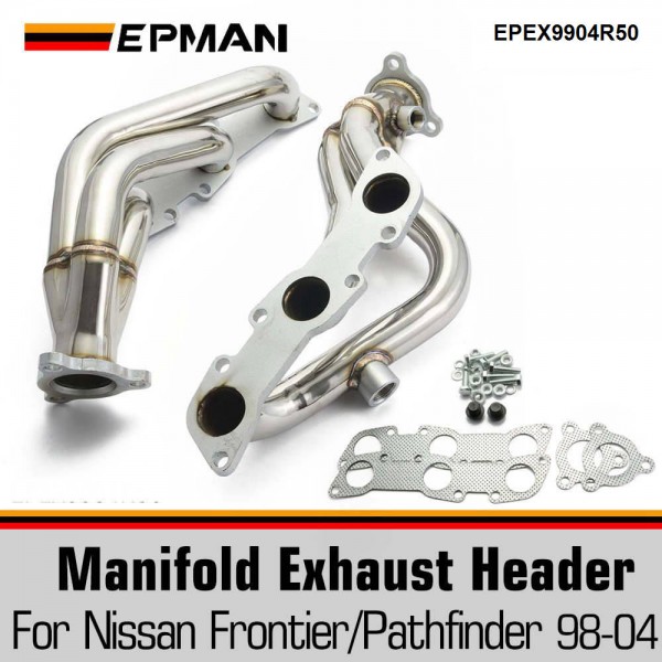 EPMAN Stainless Steel Racing Manifold Exhaust Header For 98-04 Nissan Frontier D22 / Pathfinder R50 3.3L V6 EPEX9904R50 EPMAN Stainless Steel Racing Manifold Exhaust Header For 98-04 Nissan Frontier D22 / Pathfinder R50 3.3L V6 EPEX9904R50