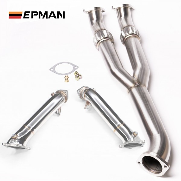 EPMAN Racing Spec Catless Exhaust Downpipes for Turbo Mid Y-pipe /System for Nissan GTR R35 EPEXD35GT