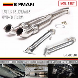 EPMAN Racing Spec Catless Exhaust Downpipes for Turbo Mid Y-pipe /System for Nissan GTR R35 EPEXD35GT