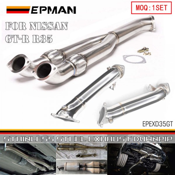 EPMAN Racing Spec Catless Exhaust Downpipes for Turbo Mid Y-pipe /System for Nissan GTR R35 EPEXD35GT EPMAN Racing Spec Catless Exhaust Downpipes for Turbo Mid Y-pipe /System for Nissan GTR R35 EPEXD35GT