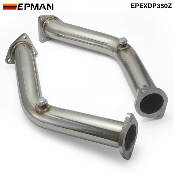 EPMAN 2.5" Test Pipes Stainless Racing  Cat Back Exhaust downpipe For Nissan 350Z/G35 FX35 VQ35DE Test Pipes Decat Catless Straight EPEXDP350Z