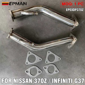 EPMAN Test Pipes Decat Catless Straight Downpipe Exhaust for 370Z G37 Q50 Q60 VQ37HR downpipe EPEXDP370Z