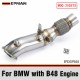 EPMAN B48 Catless Downpipe for BMW F20 F30 F32 G20 320i 330i 430i, 201 Stainless Steel Race Exhaust Pipe with Flex Section, Fits International Models Only EPEXDPB48