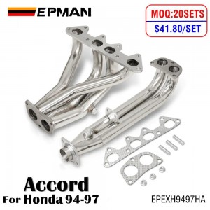 EPMAN For Honda Accord 2.2L I4 1994-1997 4-2-1 Exhaust Racing Header Stainless Steel Manifold EPEXH9497HA